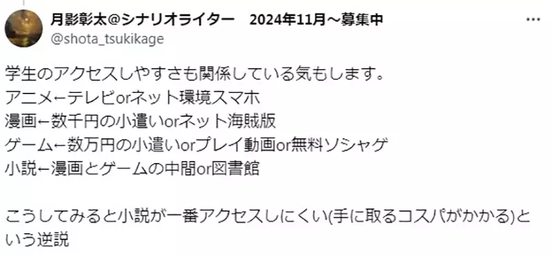 The voice of Japanese light novel writer Hiroshi Karui! Why do young people have a special fondness for animation, comics, and games?