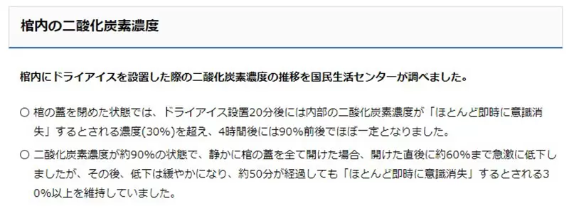 Rare warning from the Japan Consumer Agency! Don't probe into the coffin, there have been three fatal accidents already