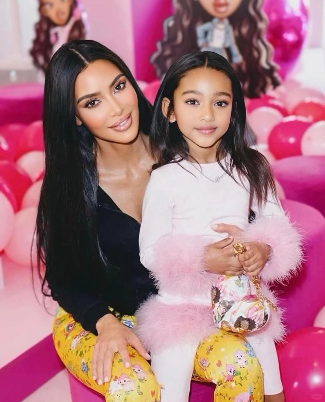 Kim Kardashian's 6-year-old daughter has stunning looks! Netizens exclaim: The future super socialite has been born