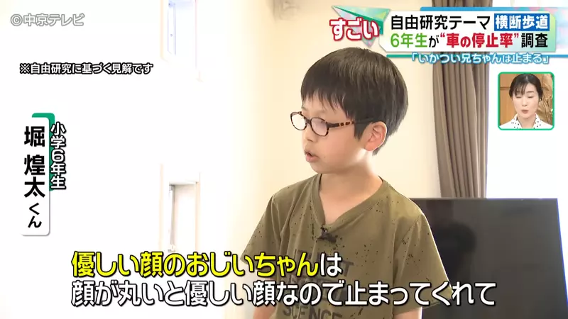 Japanese elementary school student researches' pedestrian hell '! No one yields on the zebra crossing, but is it the fierce big brother who is more polite than the kind old lady?