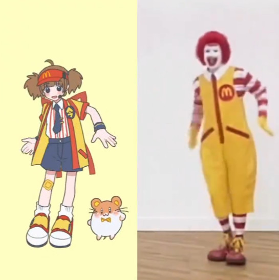 Japanese McDonald's viral promotion team leader! Transforming into 'McDonald's Uncle's Daughter' in the second creation setting? Triggering memories of blue, blue, and black history