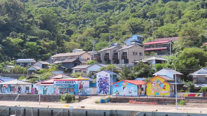 Kamishima Takai in Japan has become a new holy land for manga fans! The mural designed by the original author helps the island overcome aging population