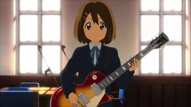 Pretty girl band and heavy guitar! Does the unreasonable setting in Japanese anime bring about contrast and cuteness? Just like the female warrior with a big axe