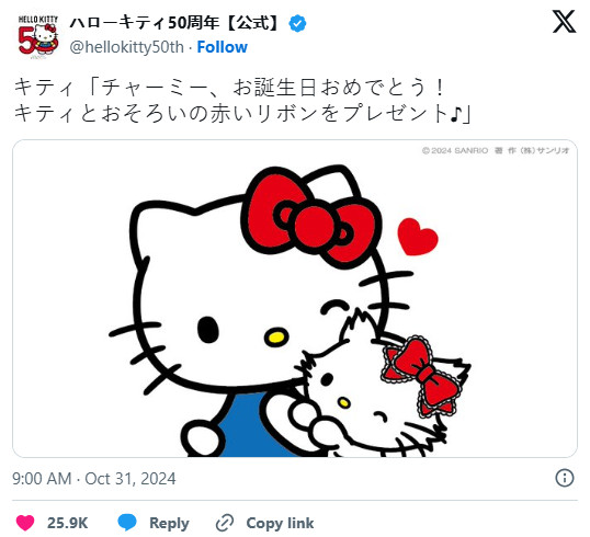 Hello Kitty celebrates her 50th birthday! But she's actually not a cat? 5 Interesting Facts About Her Disruption of Cognition