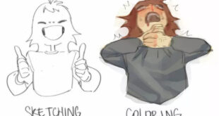 I hate colored artists; the happiest time is drawing the draft! Many people think that “line art” is the most painful step!